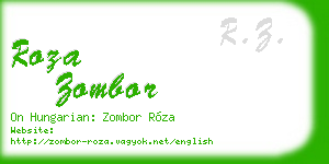 roza zombor business card