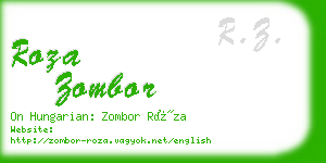 roza zombor business card